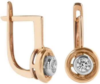 

Ivel earrings with 2 diamonds in red gold