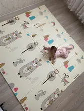 Estera de juego infantil brillante para bebés, 200cm x 180cm x 1cm, almohadilla plegable para gatear, XPE, para el hogar, exteriores, juego de rompecabezas impermeable