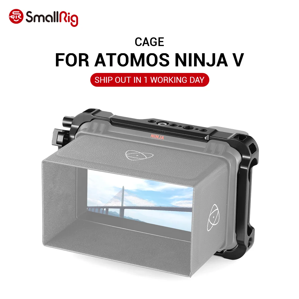 Клетка для режиссера SmallRig Atomos Ninja V с направляющими NATO сверху и снизу 2209|Клетки