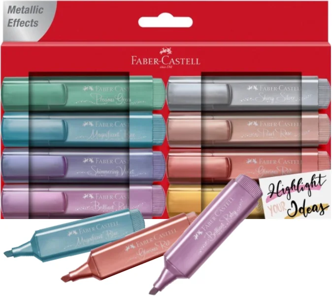 Faber Castell Highlighter Metallic 8 Colors - AliExpress