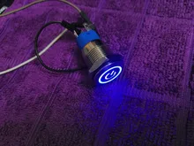 Switch Ring-Lamp-Power Symbol-Button Led-Light Metal 16mm Waterproof Self-Lock NO 1NO1NC