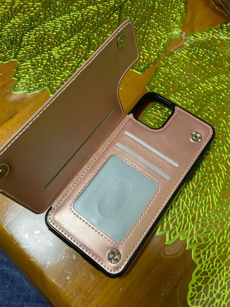 Luxus Slim Fit Premium Leder Abdeckung Für iPhone 11 12 mini Pro XR XS Max X 6 6s 7 8 Plus Wallet Card Slots Stoßfest Flip Fall