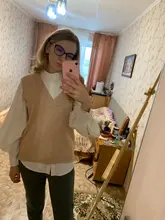 Chaleco tejido cuello pico para mujer, suéter coreano salvaje suelto, sin mangas, novedad de otoño e invierno