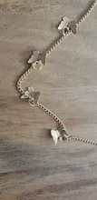 Collar de mariposa con colgante de cadena para mujer, gargantilla de cuentas en capas, de Color dorado y plateado, joyería Bohemia para playa, regalo barato