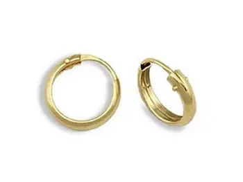 

Creole or hoops yellow gold half cana diamater 12 mm