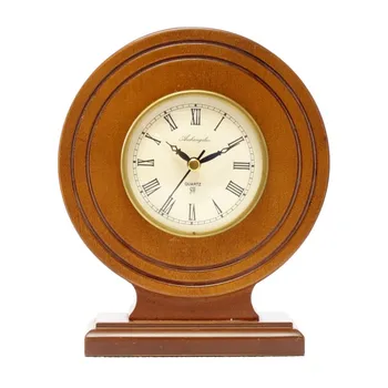 

Table clock for Bookshop, desk, living room, bedroom or office. Classic style. Color Hazelnut