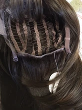 EASIHAIR-Peluca de BoBo marrón oscuro con flequillo, sintética, ondulada, de capa media, para mujeres negras, Cosplay, fiesta, resistente al calor, Natural