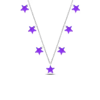 

Angemiel 925 Silver Dangle Star Necklace