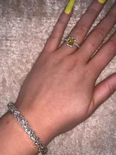 De Lujo mujer chica de cristal anillo de piedra de circonia cúbica bohemios plata Color blanco rosa amarillo anillo promesa anillos de compromiso para las mujeres