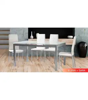 

Set Table 2 colors and 4 chairs sara White