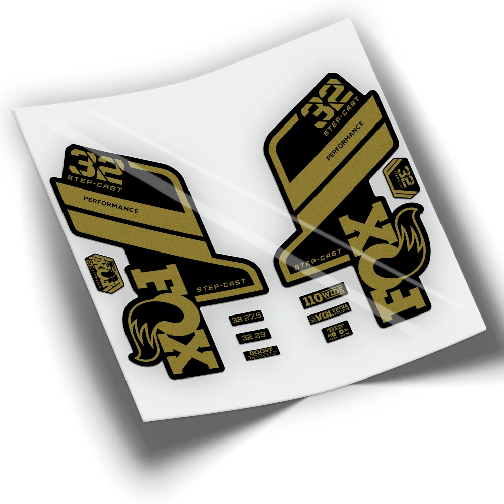 Adesivi Per Forcella Bici Fox Performance Step Cast - Vinili Decorativi Cromato Argento Per MTB - Foto 6