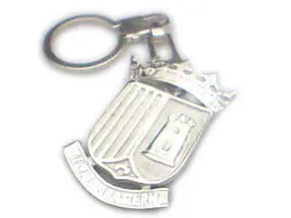 

1ª LEY silver keychain with the coat of arms of the PATERNA VILLA