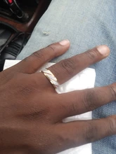 Auxauxme-Anillo de boda con diseño de onda dorada para hombre y mujer, sortija de compromiso con grabado de nombre de amantes de la boda