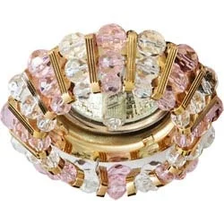 

Ceiling light, MR16 50W G5.3 with clear-pink glass, gold, cd2121