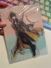 Genshin-Soporte de figura de acrílico con temática de Anime, para decoración de escritorio, señal de pie, llavero, regalos de navidad