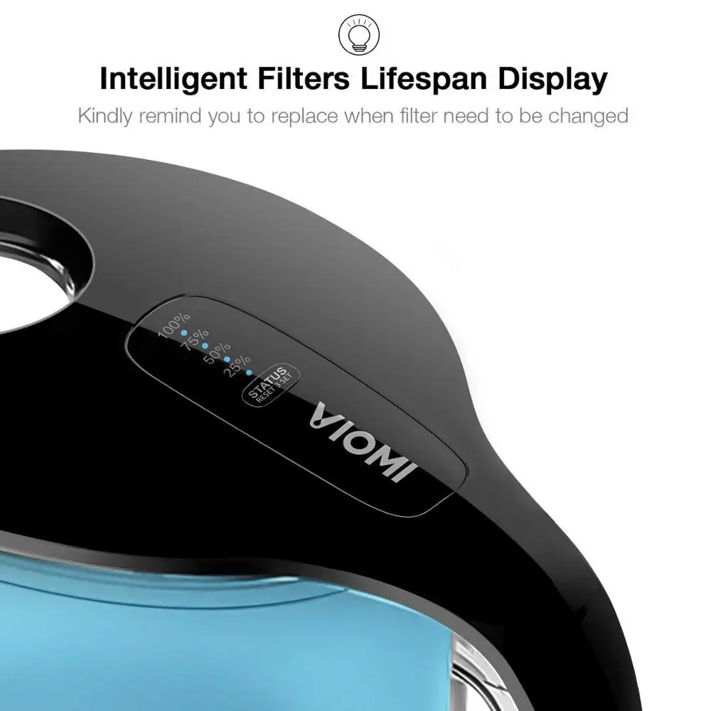  -Warranty Square-Jug with water filters with multiple effects disinfection UV smart Xiaomi Youpin-B - 4000036617706