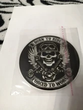 YJZT 12CM*12CM BORN TO RIDE Skull Car Sticker Funny Decal Car Accessories 6-2255