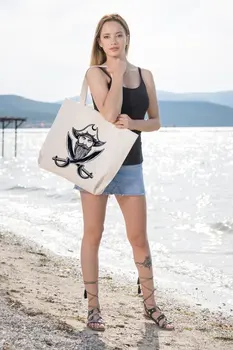 

Angemiel Bag Large Kılıçlarla Pirate Cloth Shopping Beach Bag