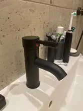 Basin Sink Faucet Mixers Mounted Deck Single-Hole-Tap Hot-Cold-Water-Tap Brass Bathroom