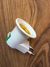 Converter-On/Off Bulb-Lamp Eu-Plug-Holder-Adapter Led-Light-Socket White To E27 for 1PC