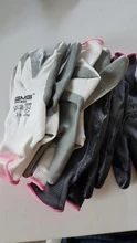 Guantes de trabajo GMG CE EN388, protección de seguridad de nitrilo suave, color rojo y negro, a prueba de aceite, mecánicos, 6 pares, gran oferta