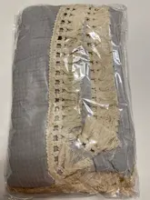 Manta de muselina de algodón con flecos para bebé, 2 capas, mantas con borlas para recién nacido, arrullo, cama, atrezos para fotografía de bebés, Toalla de baño para recién nacidos