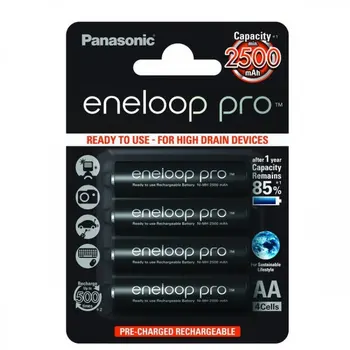 

Panasonic eneloop Pro BK-3HCCE/4BE 2500mAh Blister 4 PCs.