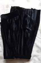 Falda plisada de terciopelo para mujer falda larga clásico informal de cintura alta color gris y coreano para fiesta y escuela 2020