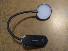 Baseus LED Clip Table Lamp Stepless Dimmable Wireless Desk Lamp Touch USB Rechargeable