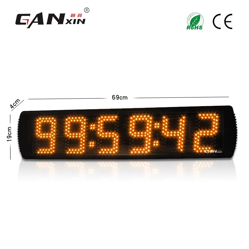 GS6T-5Y(yellow) Ganxin 5 ''светодиодный цифровой секундомер Спортивный автомобиль гоночный таймер для марафона - Цвет: GS6T-5Y(yellow)