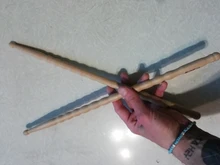 Baquetas de bambú de diseño ondulado, palo de tambor 5B, práctico y duradero, T8NC, 1 par