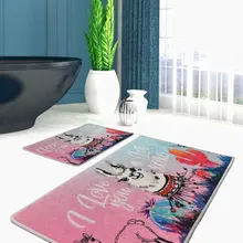 Коврики для ванной нескользящие Противоскользящие коврики противоскользящие белые Ламар Djt 2'Li набор 60X100 см-50X60 см