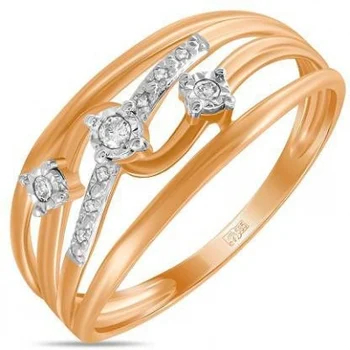

Lucas gold ring with 9 Red Gold Diamonds
