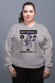 

Angemiel Wear Unstoppable Darkness Gray Female Sweatshirt
