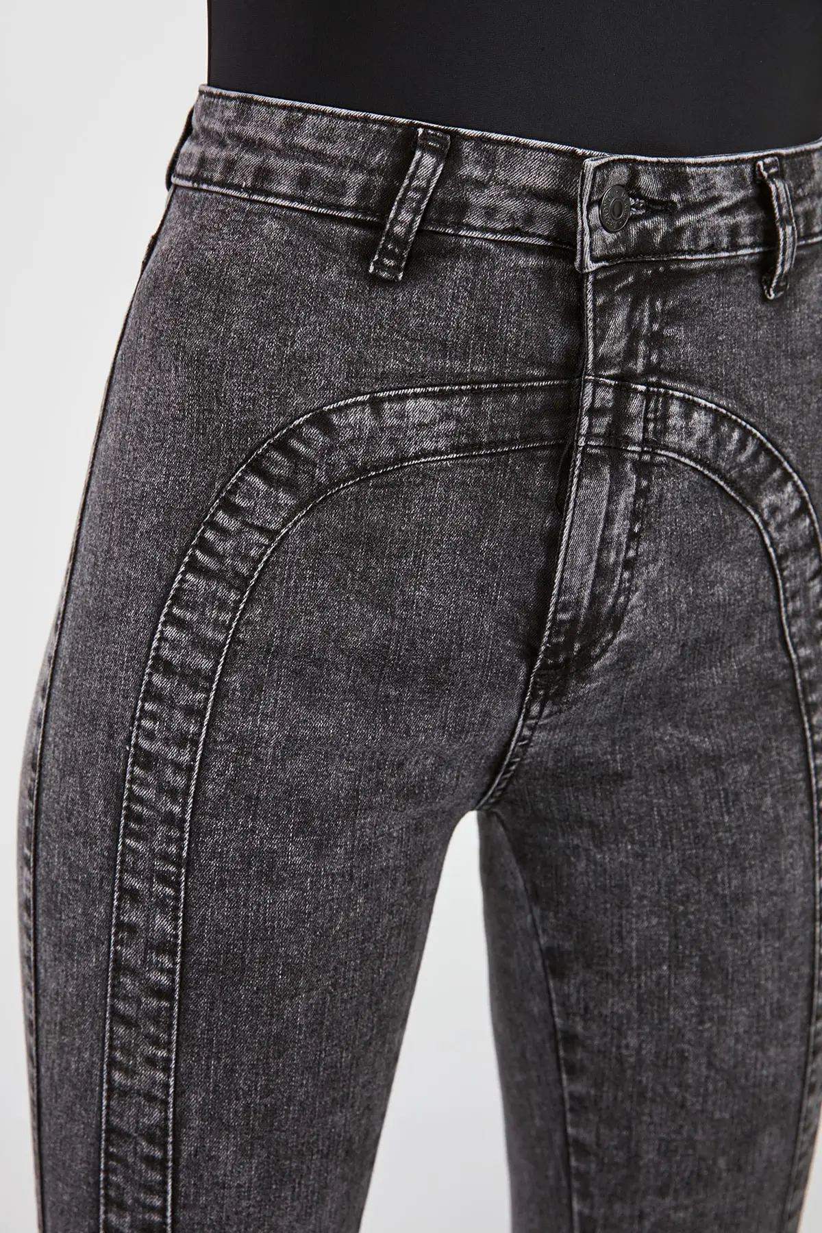 Trendyol с декоративной строчкой Высокая Талия Jegging Джинсы TWOAW20JE0284