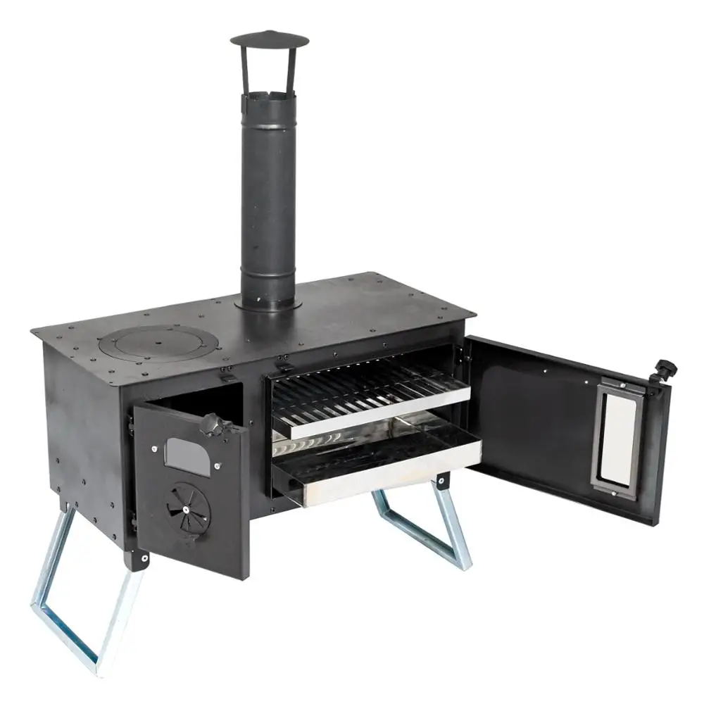 Stufa a legna da campeggio stufa a legna forno da esterno di alta qualità  1.5mm lamiera da esterno Caravan camino attrezzatura da sopravvivenza  leggera - AliExpress Sports \u0026 Entertainment
