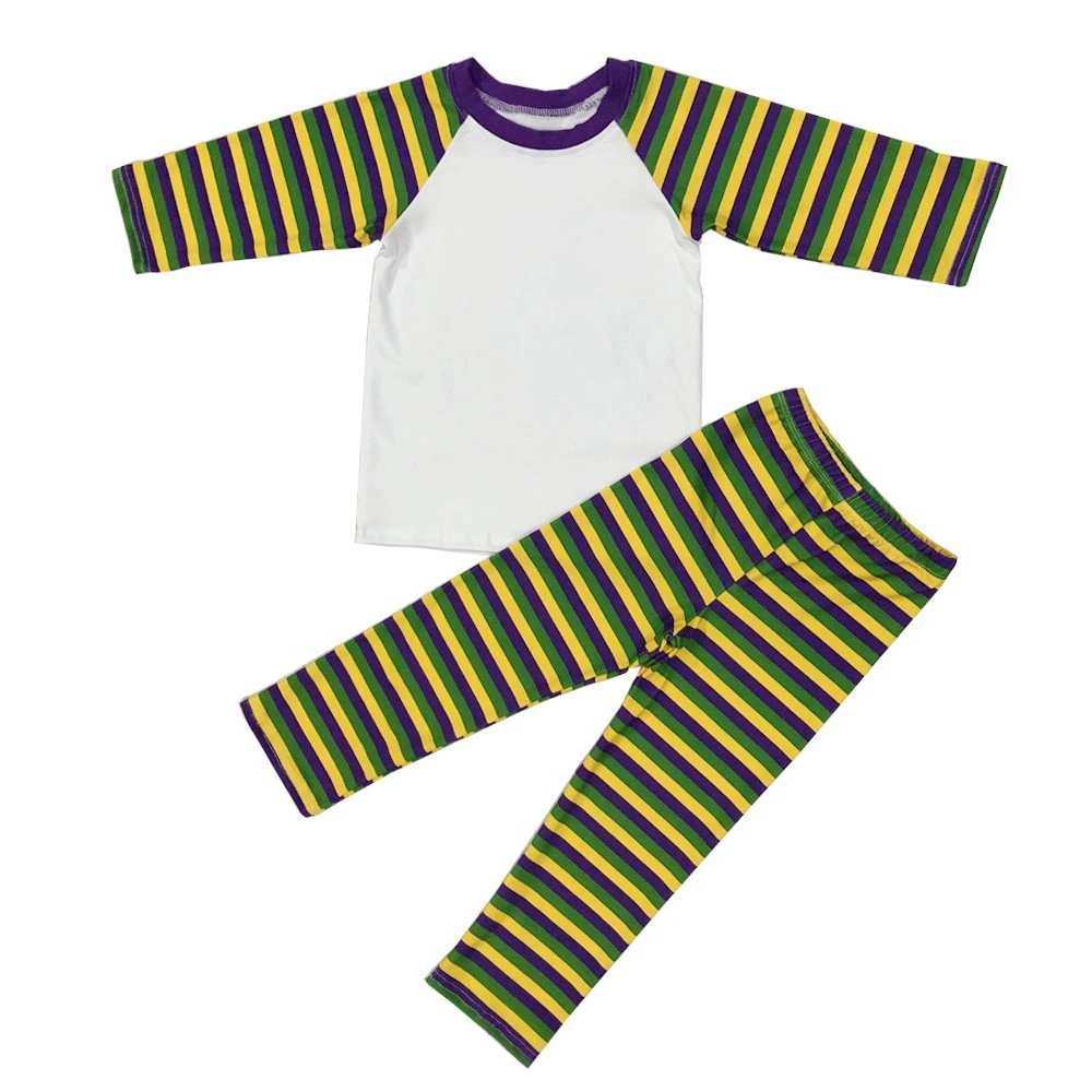 ; Mardi Gras; Одежда для девочек; детская рубашка с рукавами реглан; Mardi gras; леггинсы с оборками; штаны; комбинезон в полоску