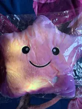 34CM Creative Toy Luminous Pillow Soft Stuffed Plush Glowing Colorful Stars Cushion Led