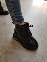 Nuevos zapatos, botas infantiles para talla para niños 21-37 Martin botas de chica de cuero de la PU impermeable de invierno de nieve zapatos chicas botas