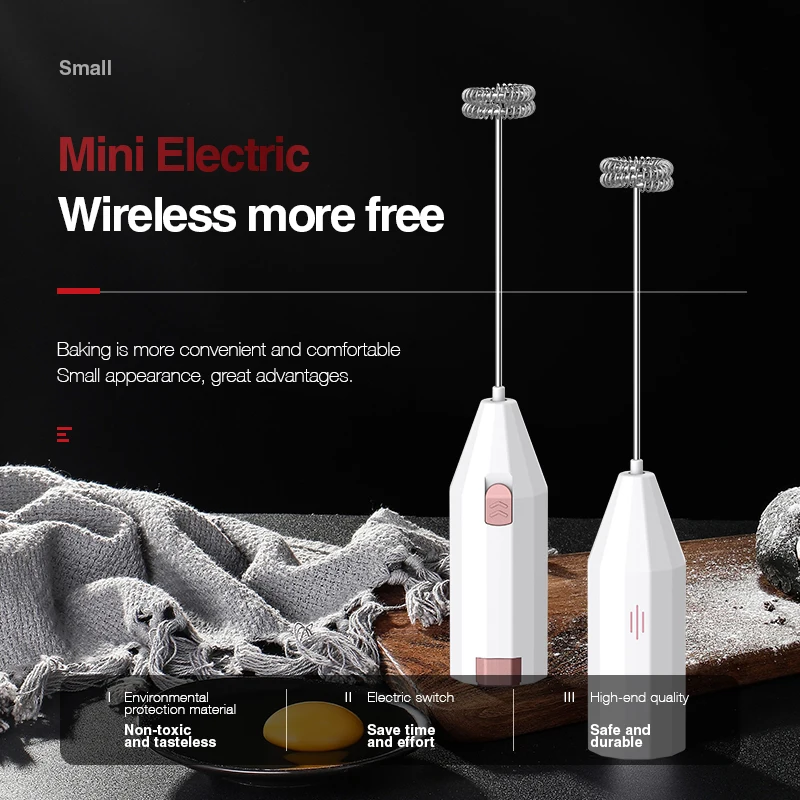 Mini Handle Electrical Stirrer Practical Milk Drink Coffee Hand Whisk