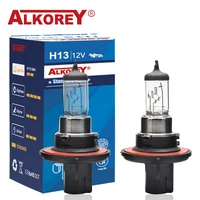 Alkorey 2PCS H13 9008 12V 60/55W Clear Auto Headlight Bulbs Warm White 3350K Car Lights Driving Lamp Halogen Lamps 1