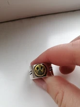 Anillos de cobre con cara sonriente y feliz para mujer, joyería ajustable apilable, regalo, estilo Punk Vintage