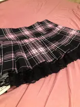 Sweetown-faldas góticas con cordones para mujer, Falda plisada de encaje a cuadros, estilo Punk oscuro, ropa de estética para chica, Y2K, Raya Rosa