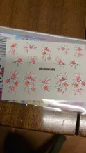 Water-Decals Nail-Sticker Engraved Flower Embossed 3d Acrylic Pink-Color White Z0342