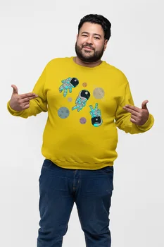 

Angemiel Wear PCs set Astronotçuklar Yellow Men 'S Sweatshirt