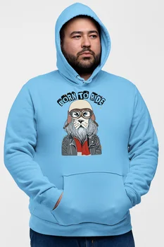 

Angemiel Born To Wear Ride Blue Men 'S Hooded Sweatshirt