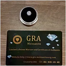 100% de piedras preciosas sueltas Moissanite diamante GRA 1ct D Color VVS1 laboratorio piedra indefinido excelente corte para joyería de anillo de diamantes