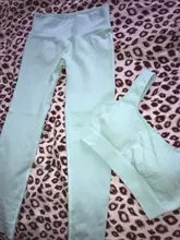 Fitness Clothing Activewear Gym-Set Sport-Leggings Sports-Wear Ribbed Seamless Women