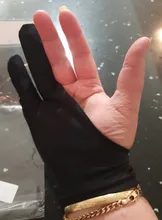 Guante de artista antiincrustante para dibujar, guante de escritura de tableta Digital de pintura de 2 dedos negro para estudiantes de arte amante de las Artes