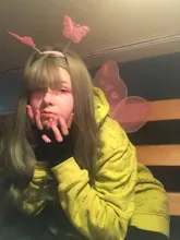 Peluca de cabello sintético para mujer, pelo negro y verde de 24 pulgadas con volante grande y flequillo, estilo africano y americano, fibra resistente al calor